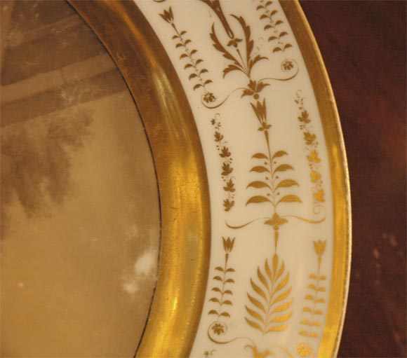 Paris Porcelain Cabinet Plate with Sepia-Tone Scene For Sale 3